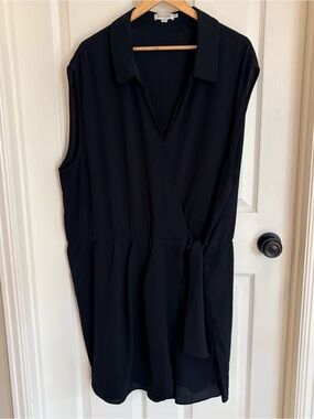 Molly Bracken Black Sleeveless Wrap Romper 3X